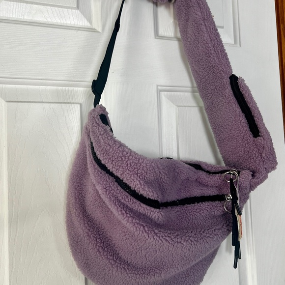 Free People Movement Overachiever Sherpa Sling Bag Steel Lavender - Picture 5 of 5